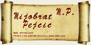 Mijobrat Pejčić vizit kartica